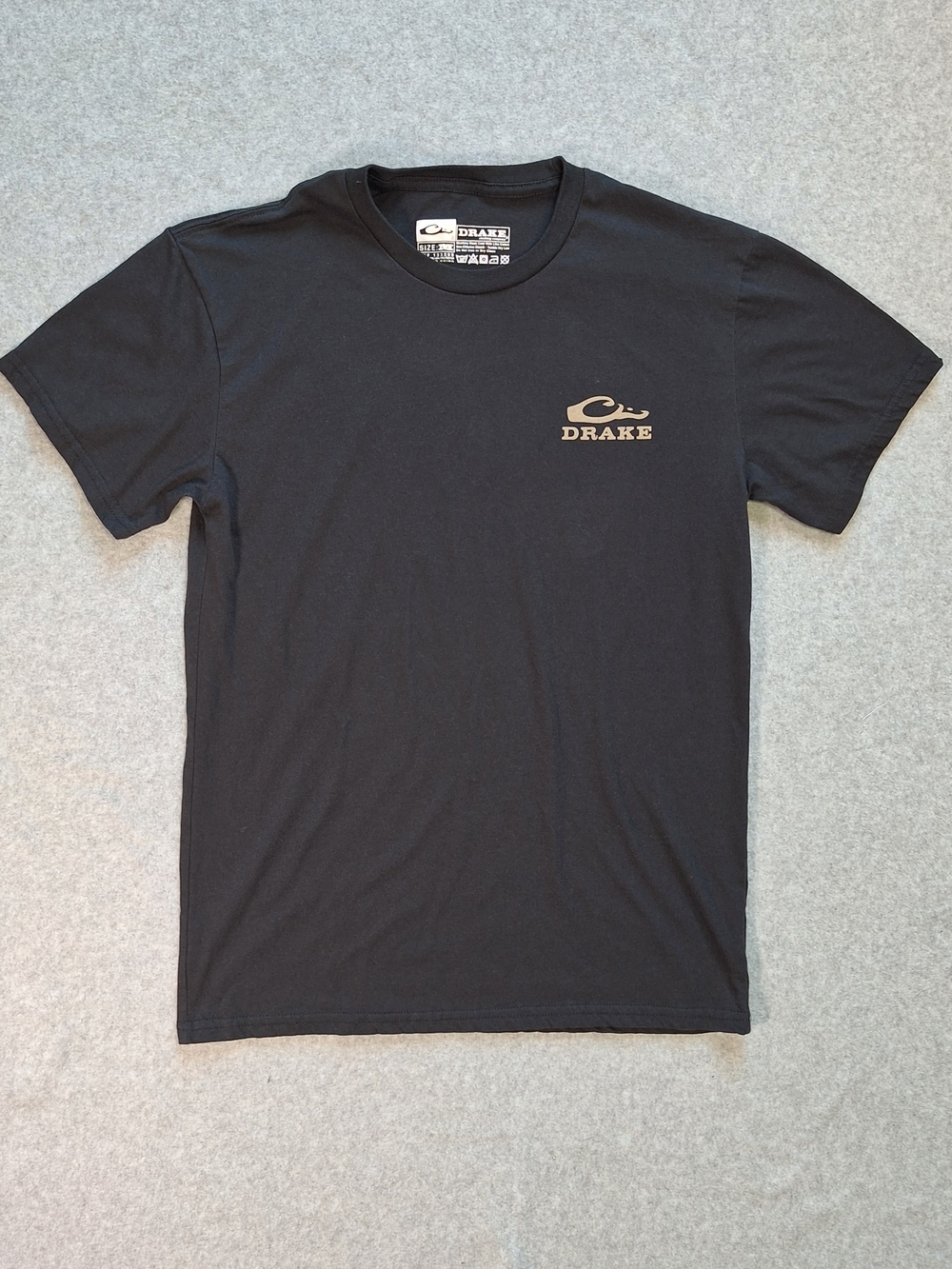 Drake Black Tee with Tan Logo